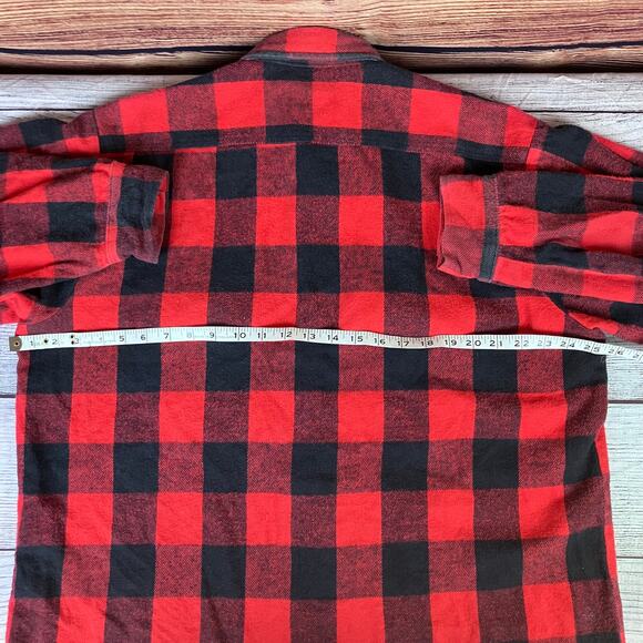 Vintage 1990s Winston Red & Black Flannel Long Sleeve Shirt - Picture 5 of 7